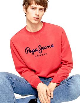 Sudadera Pepe Jeans Con Logo Albert Roja Para Hombre