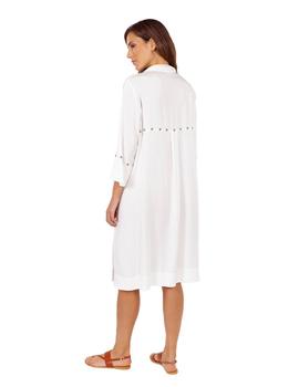 Vestido Anna Mora Camisero Blanco Para Mujer