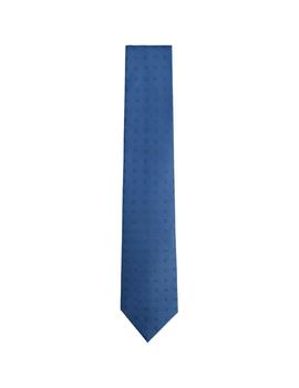 Corbata Hackett De Seda Con Logo Azul Para Hombre