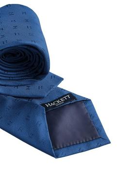 Corbata Hackett De Seda Con Logo Azul Para Hombre