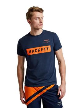 Camiseta Hackett Marino Aston Martin Racing Para Hombre