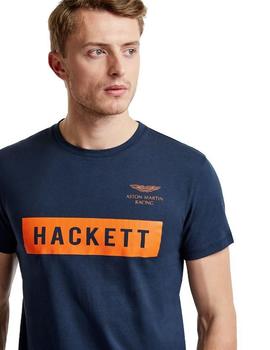 Camiseta Hackett Marino Aston Martin Racing Para Hombre