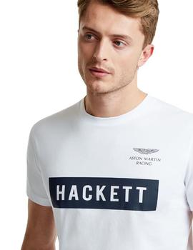 Camiseta Hackett Blanca Aston Martin Racing Para Hombre