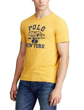 Camiseta Ralph Lauren Amarilla Estampado Para Hombre