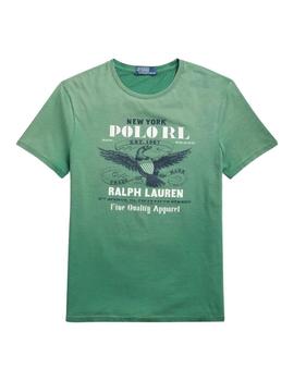 Camiseta Ralph Lauren Verde Retro Para Hombre