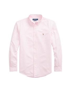 Camisa Ralph Lauren Blanca y Rosa Rayas Para Hombre