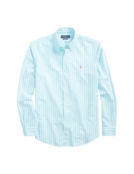 Camisa Ralph Lauren Azul y Blanco Rayas Para Hombre