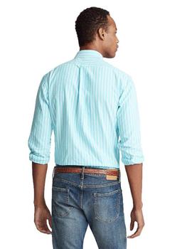 Camisa Ralph Lauren Azul y Blanco Rayas Para Hombre