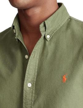 Camisa Ralph Lauren Verde Militar Para Hombre