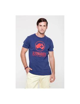 Camiseta Marino Con Logo Rojo de Altonadock para hombre