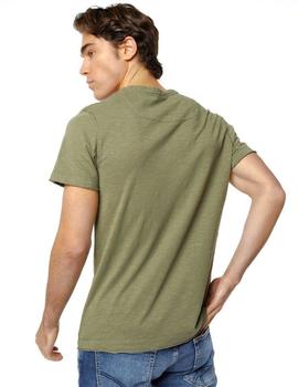 Camiseta Gas Manga Corta Verde Para Hombre