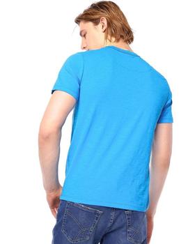 Camiseta Gas Logo Azul Para Hombre