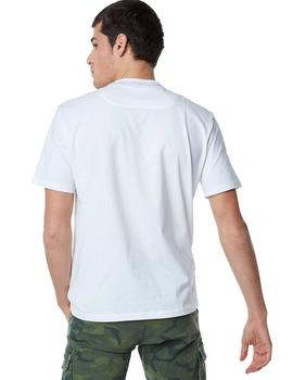 Camiseta Gas Blanca Con Logo Texto Para Hombre