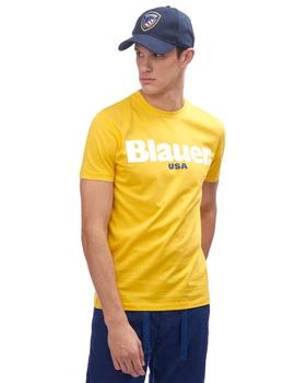 Camiseta Blauer Amarilla Para Hombre