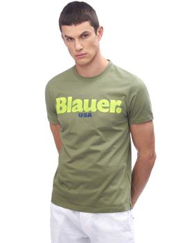 Camiseta Blauer Verde Militar Para Hombre