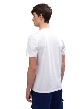 Camiseta Blauer Blanca Con Escudo Para Hombre