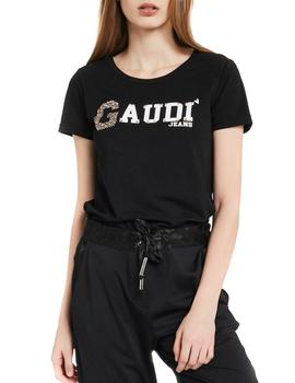 Camiseta Gaudi Logo Negra Para Mujer