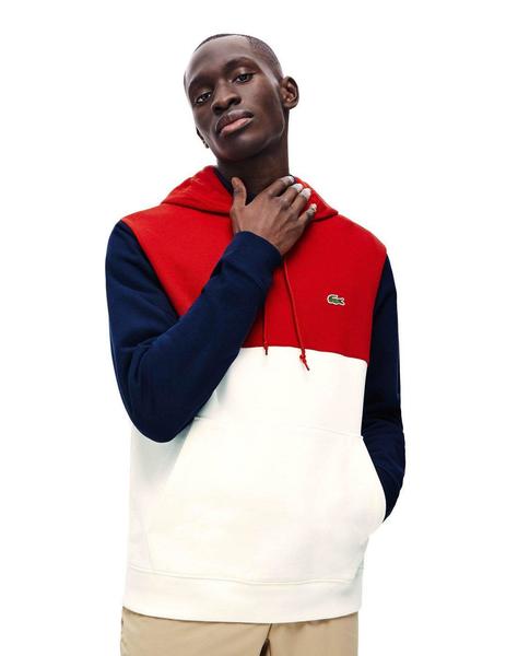 Sudadera Lacoste Color Rojo Blanco Marino Para Hom