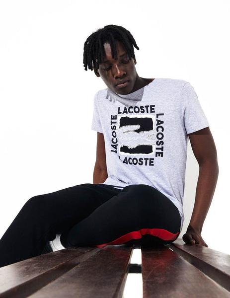 Camiseta de hombre Lacoste Sport regular fit con marca a contraste