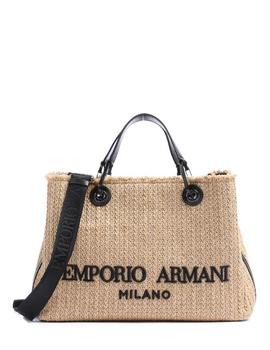 Emporio Armani WOMEN'S SHOPPING BAG NATURALE/NERO/