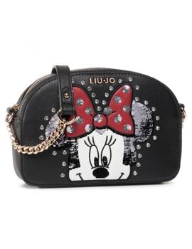 celebracion Rosa árbitro Bolso Liu·Jo Bandolera Negro Minnie Para Mujer