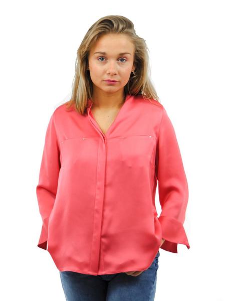 Blusa Coral Manga Larga Para Mujer