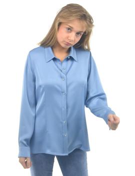 Camisa Yolan Azul Pedrería Para Mujer