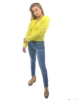 Cuerpo Pepe Jeans Blanca de Lino Amarillo Para Mujer