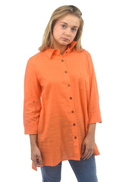 camisa naranja mujer