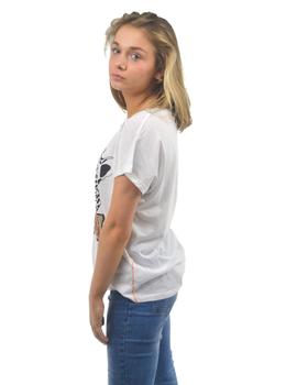Camiseta Frieda Blanca Leopardo Para Mujer