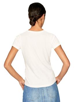 Camiseta Strass Beatrice Blanca Para Mujer