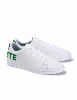 Zapatillas Lacoste Carnaby Evo Blanco y Verde Para Hombre