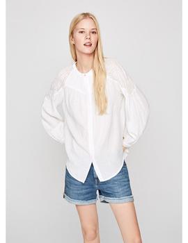 Blusa Pepe Jeans Boho Angy Blanca Para Mujer