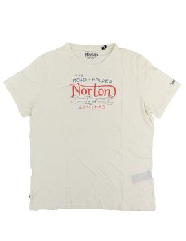 Camiseta Norton Beige Estampado Frontal Para Hombre
