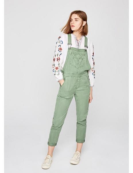 Peto Pepe Jeans Tejido Fluido Verde Para Mujer