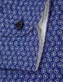 Camisa Harmont - Blaine Azul Estampada Para Hombre