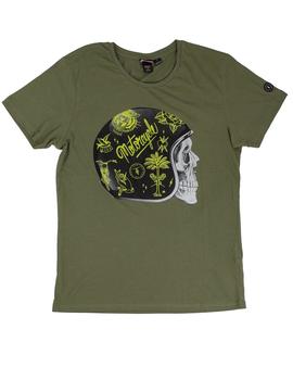 Camiseta Le Temps Des Cerises Verde Estampada Para Hombre