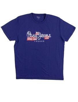 Camiseta Pepe Jeans Azulón Logo Para Hombre