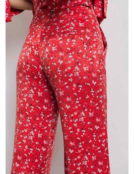 Pantalón Rojo Estampado Floral de Alba Conde para mujer.