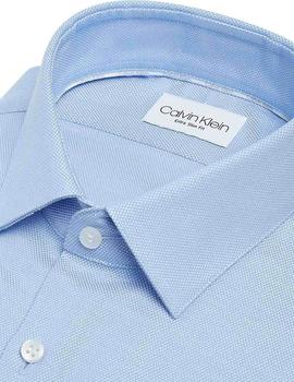 Camisa Calvin Klein Azul Algodón Para Hombre