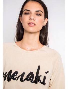 Camiseta Beige Con Detalle Letras de Alba Conde para mujer
