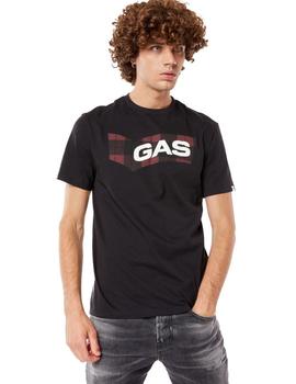 Camiseta Gas Scuba Negra Logo Cuadros Para Hombre