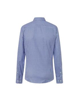Camisa Oxford en franela de cuadros Azul Para Hombre