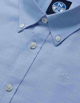 Camisa North Sails De Algodón Oxford Azul Para Hombre