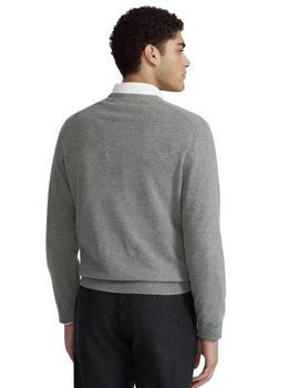 Jersey Ralph Lauren De Lana Cuello De Pico Gris Para Hombre