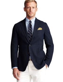 Blazer Ralph Lauren Elástico Polo Soft Marino Para Hombre