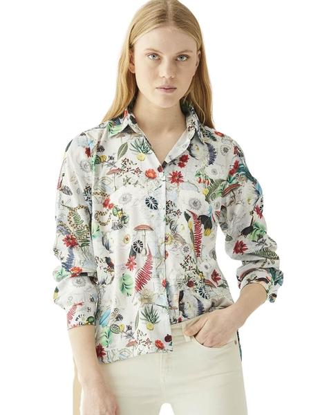 Camisa Vilagallo Isabella Blanca Con Para Mujer