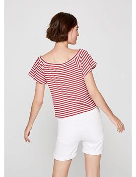 Camiseta Pepe Jeans Canalé Lucy Roja Para Mujer