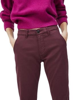 Pantalón Pepe Jeans Maura Granate para Mujer