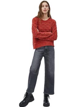 Jersey Pepe Jeans De Chenilla Lala Rojo Para Mujer